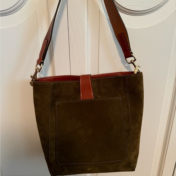 Dooney & Bourke Suede Brynn Olive - Picture 6 of 14